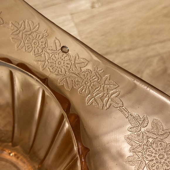 Vintage Federal Glass/Jeanette Adams Pink Depression Glass Vegetable Bowl - Picture 2 of 5